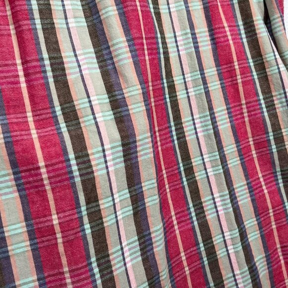 VTG Ralph Lauren MCMEEL Mens XL Button Up Red Gray Short Slv Dress Shirt w/Pony - Picture 6 of 13